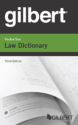 Gilbert Pocket Size Law Dictionary 3d