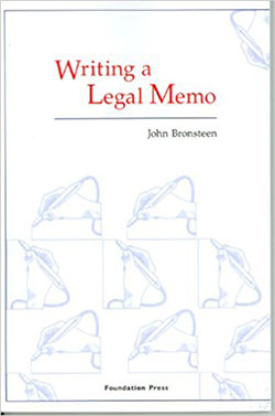 Bronsteen's Writing a Legal Memo